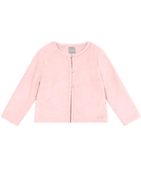 Casaco Infantil Menina Peluciado Rosa
