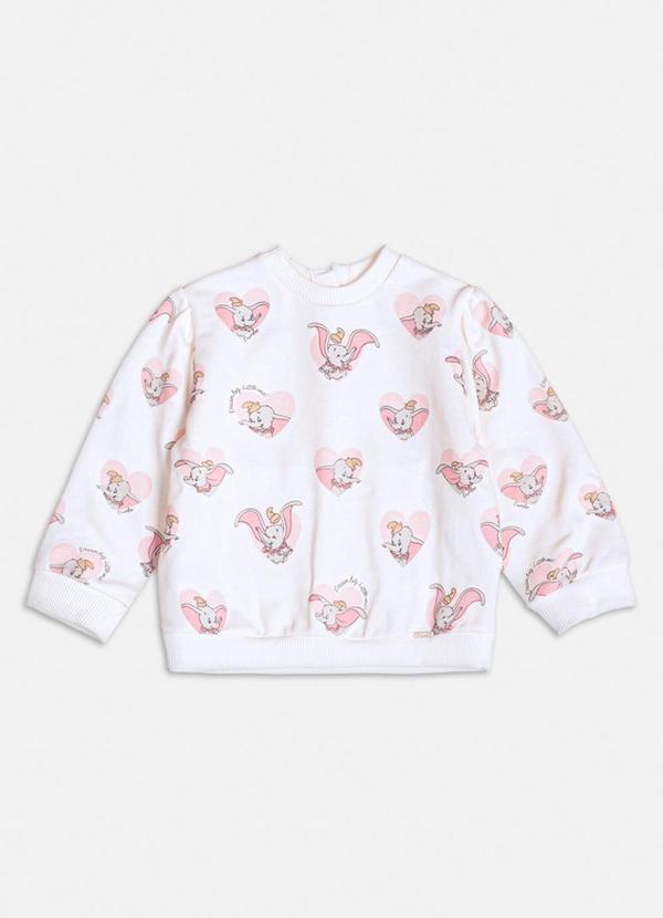 Casaco Off White do Dumbo de Moletom Branco