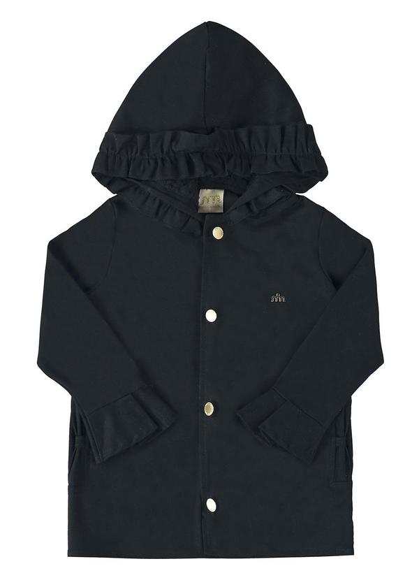 Casaco Parka Menina Sarja com Elastano Preto