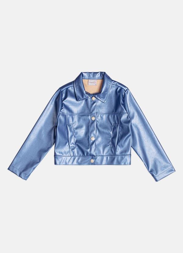 Jaqueta Infantil Fake Leather Metalizado
