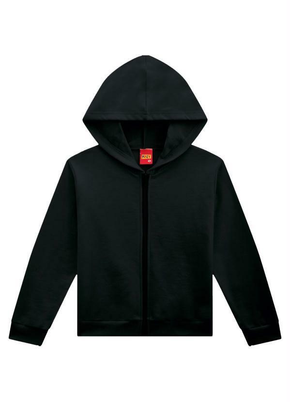 Vista 2 Jaqueta Infantil MeninaPreto Kyly Kyly
