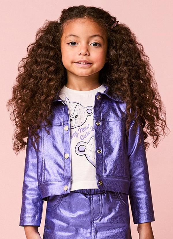 Jaqueta Menina Bengaline Infantil Metalizada