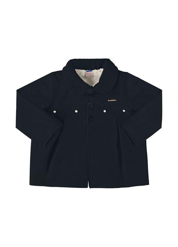 Parka Tricot Felpado e Pelo Carneirinho Preto