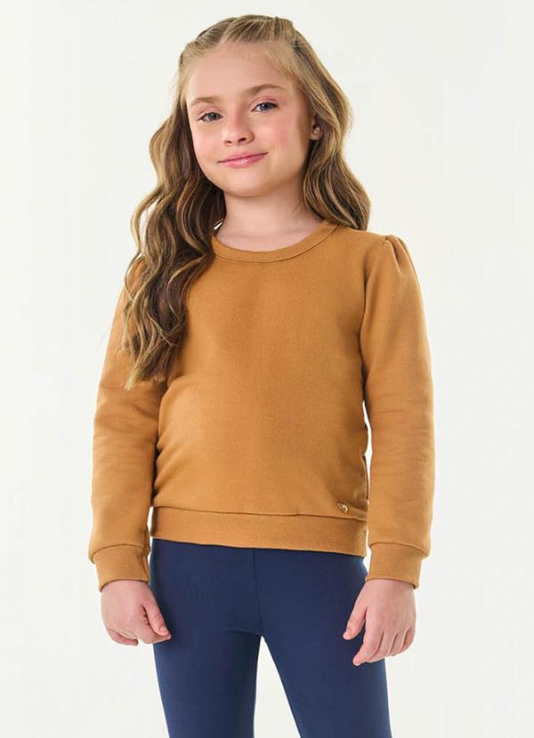 Vista 2 Blusão Infantil Feminino Marrom Trick Nick Trick Nick