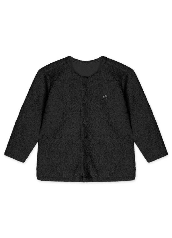 Vista 2 Cardigan Manga Longa Infantil Preto Marisol Marisol