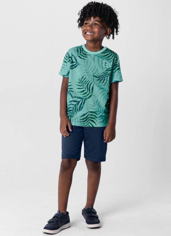 Conjunto Menino com Camiseta e Bermuda Verde
