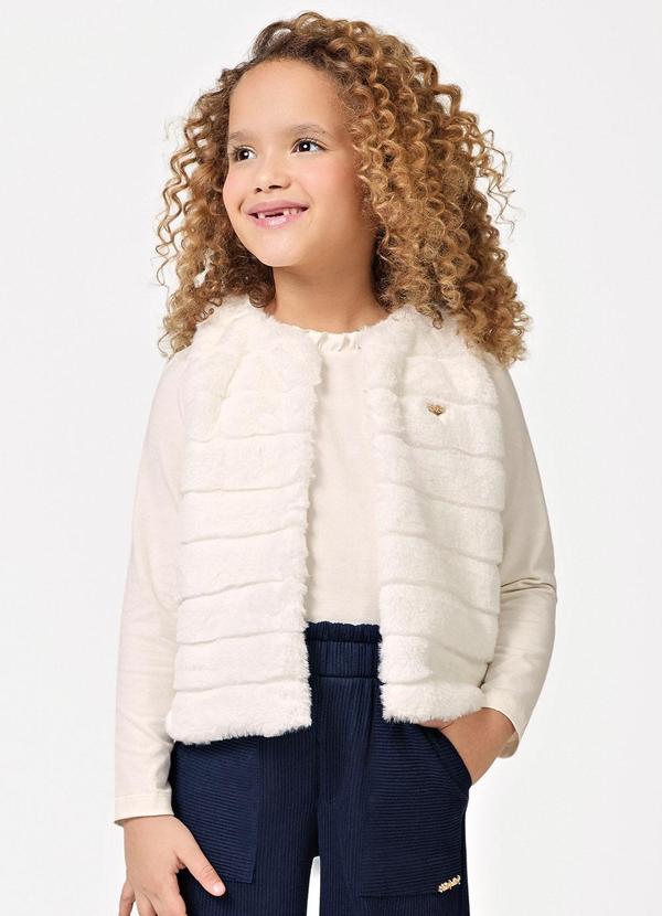 Colete Feminino Pelo Bege