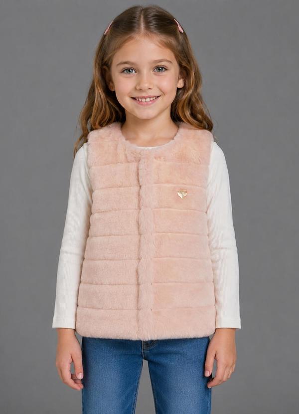 Colete Feminino Pelo Rosa