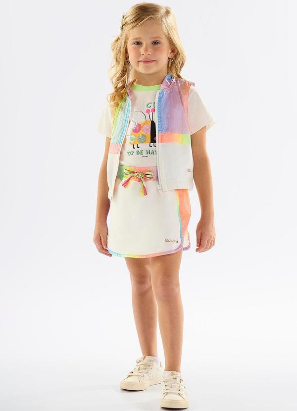 Vista 2 Colete Infantil em Moletom sem Felpa Bege Up Baby Up Baby