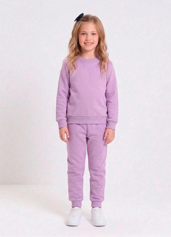 Conjunto Básico Infantil Menina Lilás Tulipa