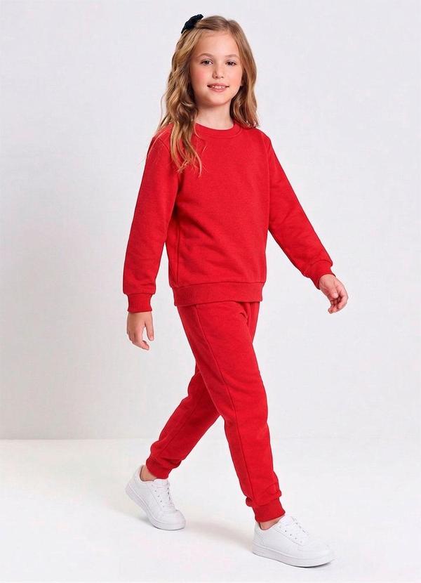 Conjunto Básico Infantil Menina Vermelho