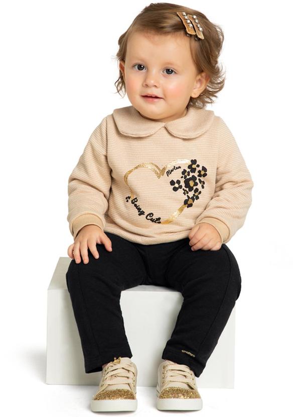 Conjunto Bebê Blusão e Legging Molecotton Bege