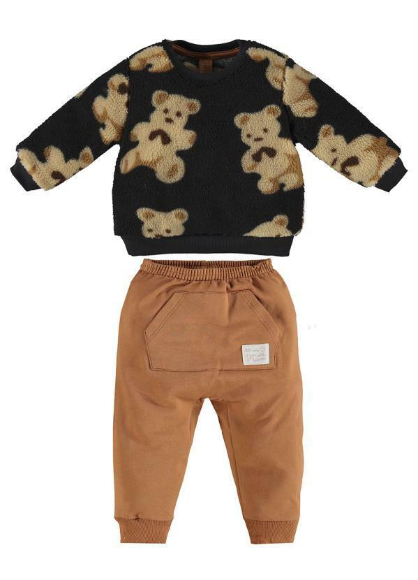 Conjunto Bebê Menina Blusão e Calça Preto