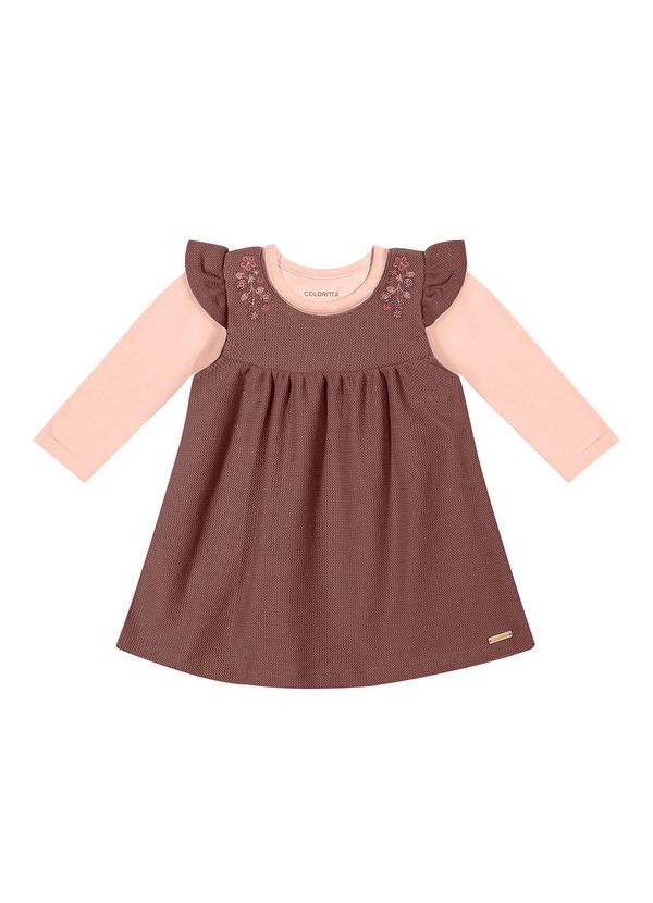 Conjunto Bebê Menina Bordado Floral Rosa