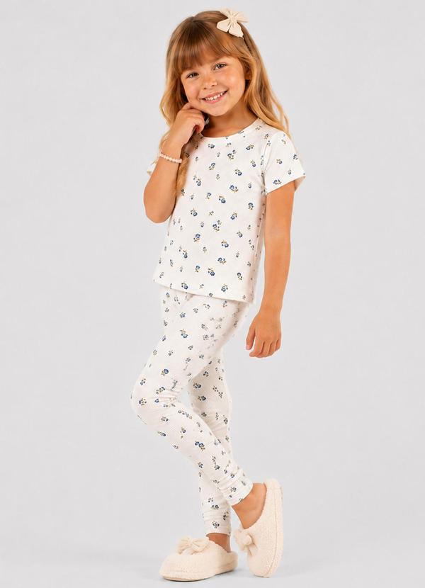 Conjunto Blusa Calça Infantil Estampado Bege