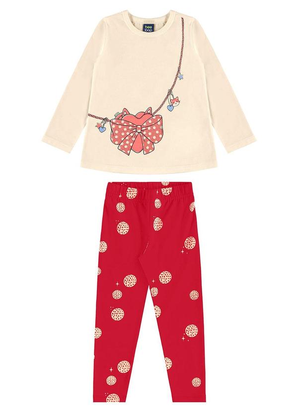 Conjunto Blusa Calça Legging Bege