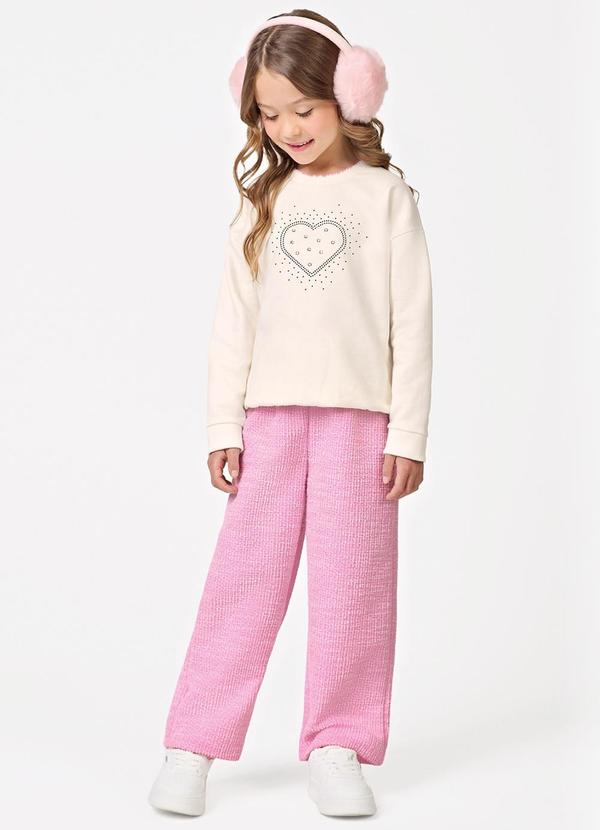Conjunto Blusa com Calça Bege