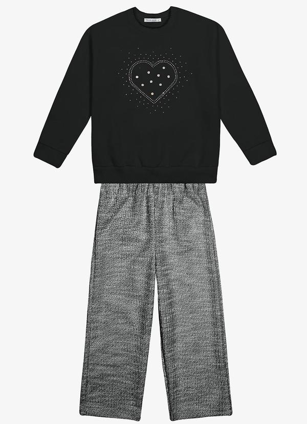 Conjunto Blusa com Calça Preto
