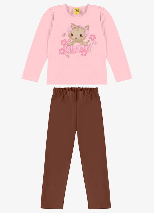 Conjunto Blusa com Legging Rosa