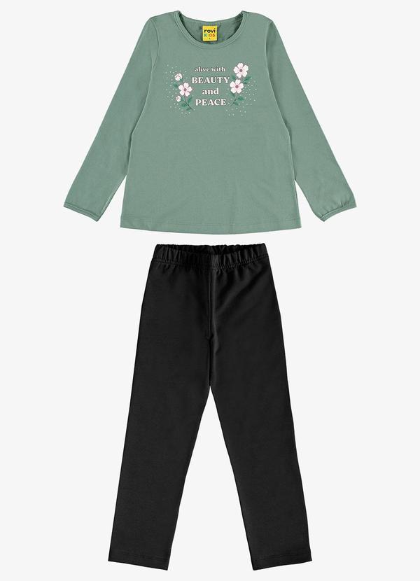 Conjunto Blusa com Legging Verde