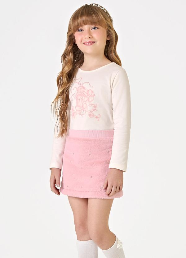 Conjunto Blusa com Saia Rosa
