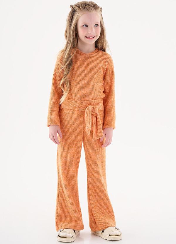 Conjunto Blusa e Calça Infantil Laranja