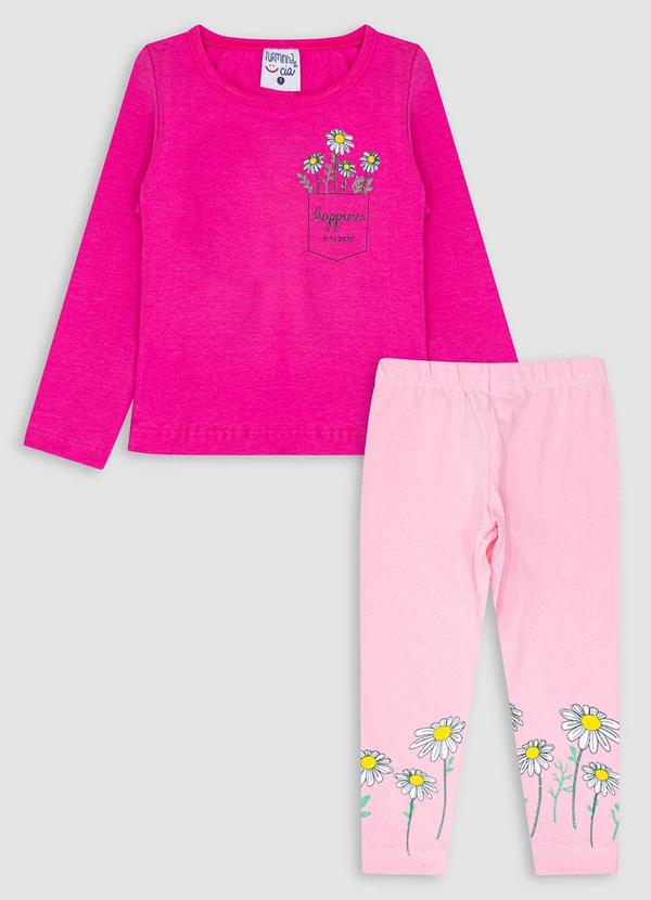 Conjunto Blusa e Legging Cotton Rosa
