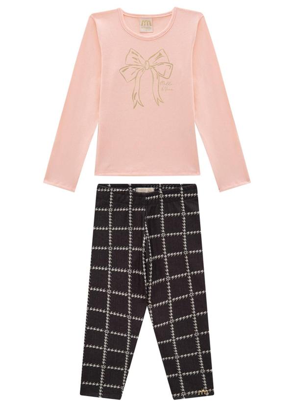 Vista 2 Conjunto Blusa e Legging em Tweed Luxo Rosa Milli E Nina Milli E Nina