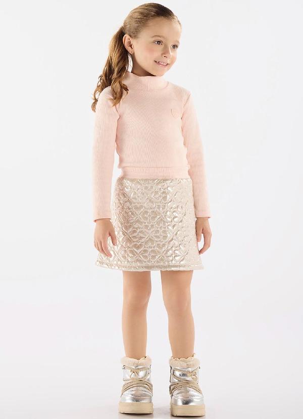 Vista 2 Conjunto Blusa e Saia Menina Rosa Up Baby Up Baby