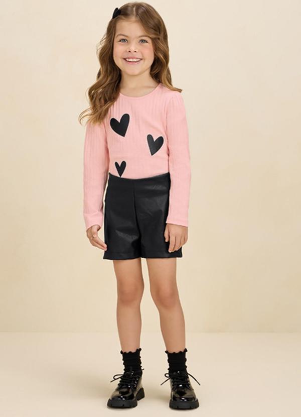 Conjunto Blusa e Shorts Rosa