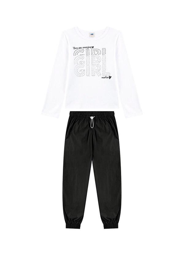 Conjunto Blusa Manga Longa e Calça Branco