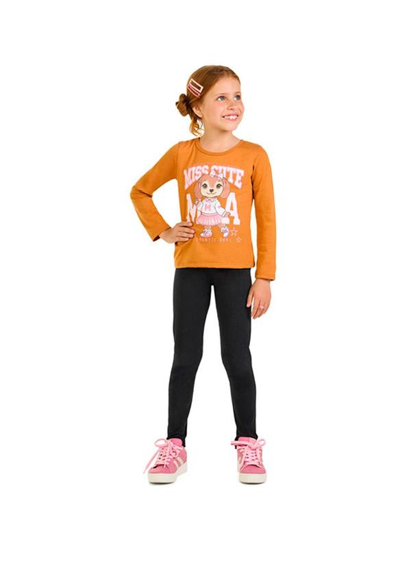 Conjunto Blusa Manga Longa e Legging Marrom