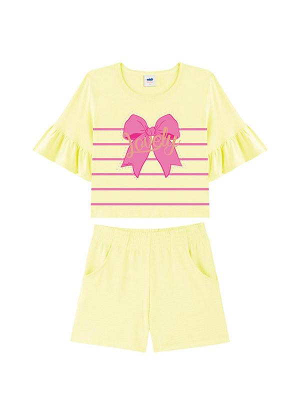 Conjunto Blusa Penteada e Shorts em Cotton Verde