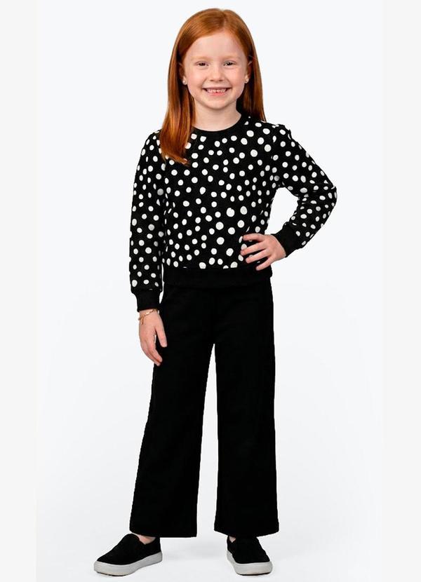 Conjunto Blusão com Calça Feminino Preto