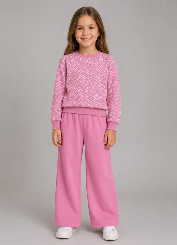Conjunto Blusão com Calça Feminino Rosa
