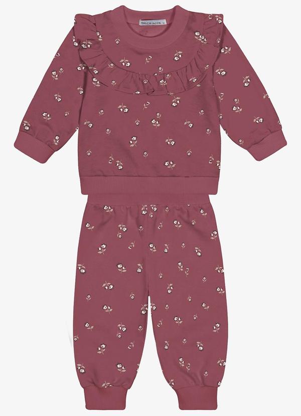 Conjunto Blusao com Calca Vermelho