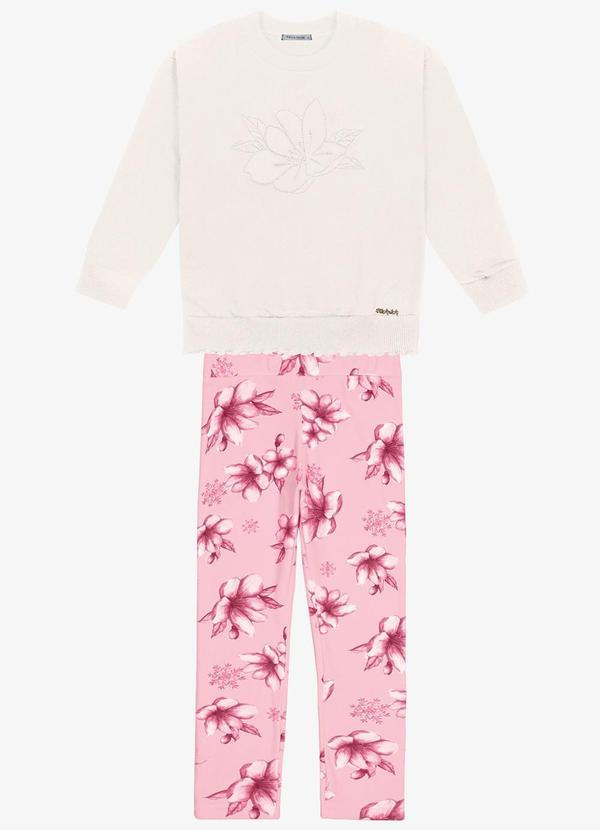 Conjunto Blusao com Legging Bege