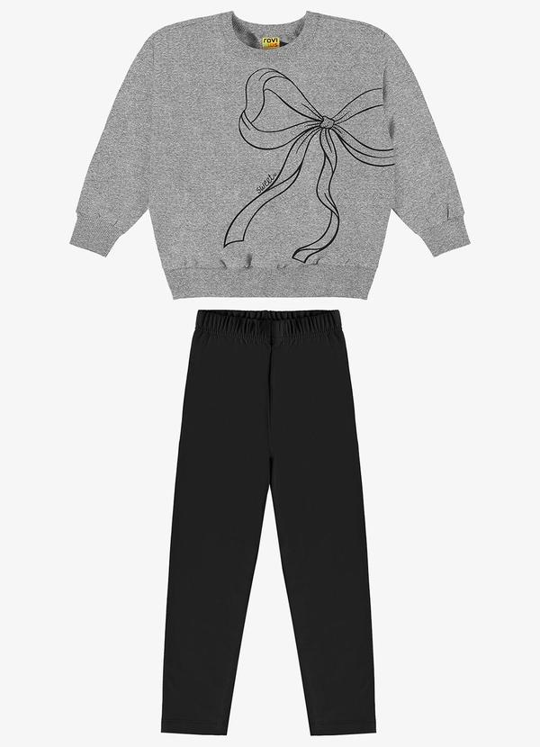 Conjunto Blusão com Legging Cinza