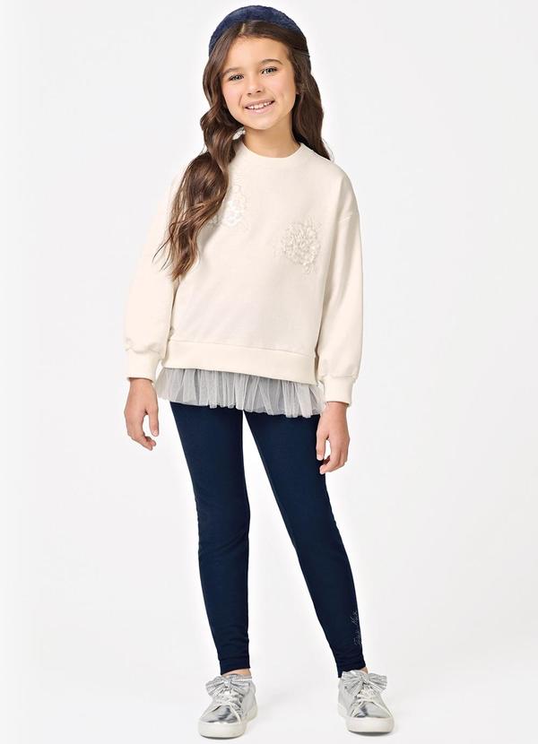 Conjunto Blusão com Legging Feminino Bege