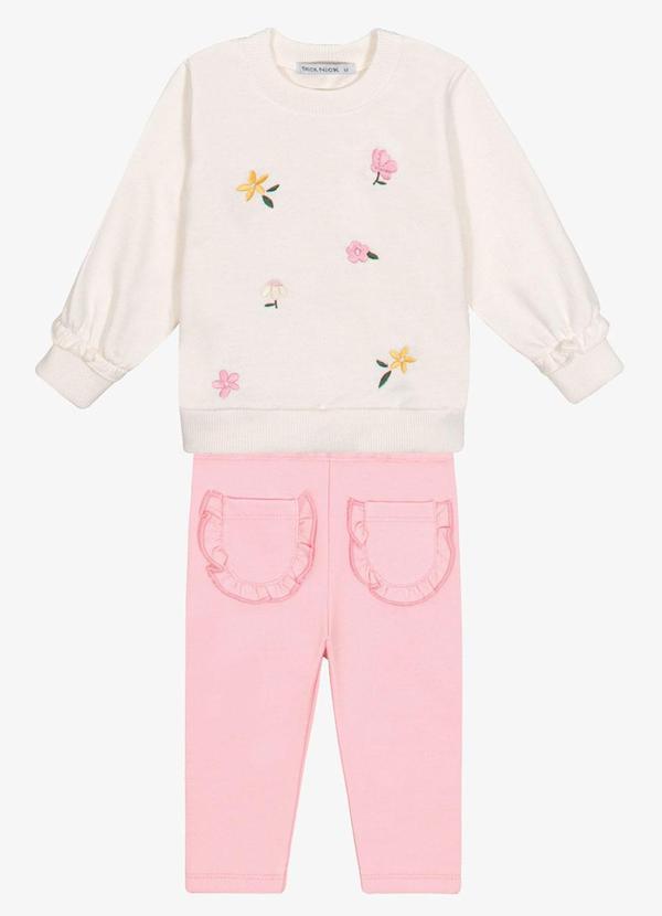 Conjunto Blusão com Legging Feminino Bege