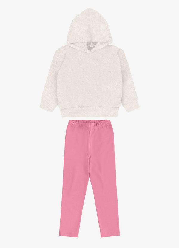 Conjunto Blusão com Legging Feminino Bege