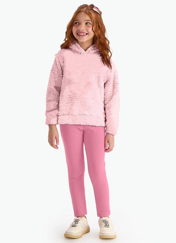 Conjunto Blusão com Legging Feminino Rosa