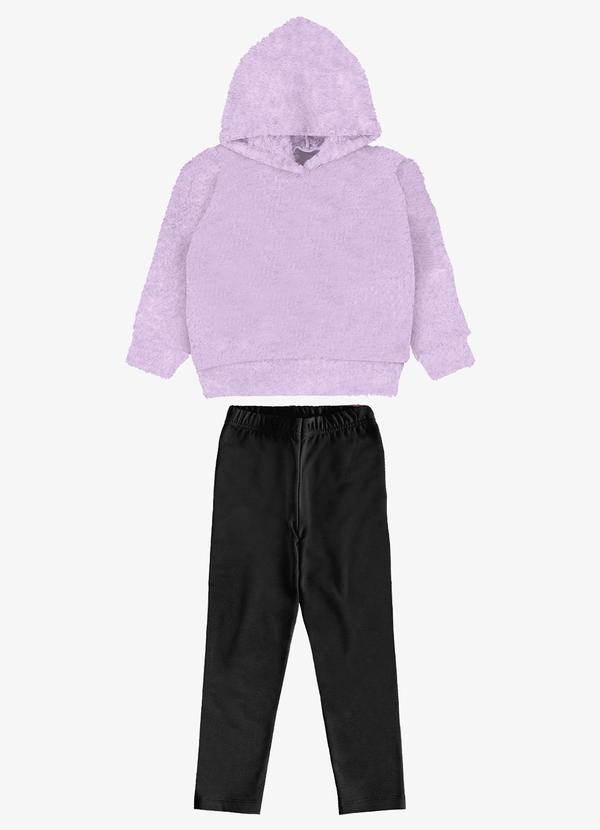 Conjunto Blusão com Legging Feminino Roxo