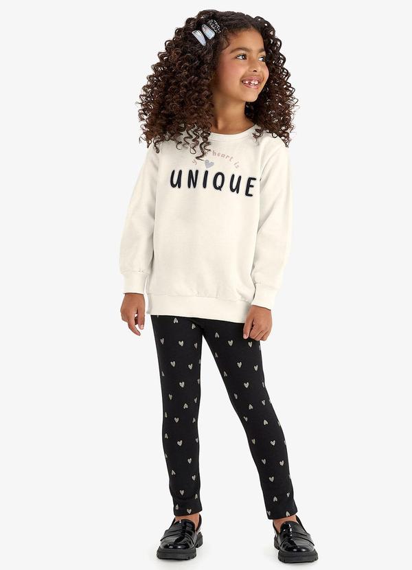Conjunto Blusão com Legging Molecotton Bege