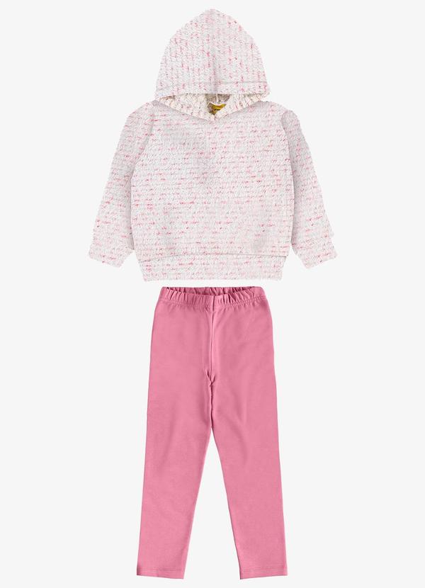 Conjunto Blusão com Legging Molecotton Rosa