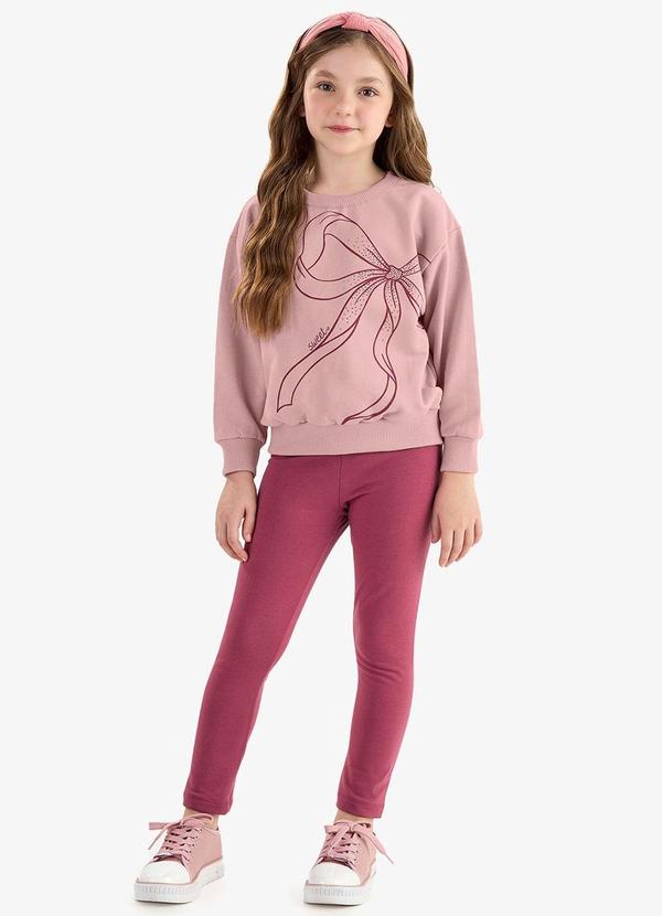 Conjunto Blusão com Legging Rosa