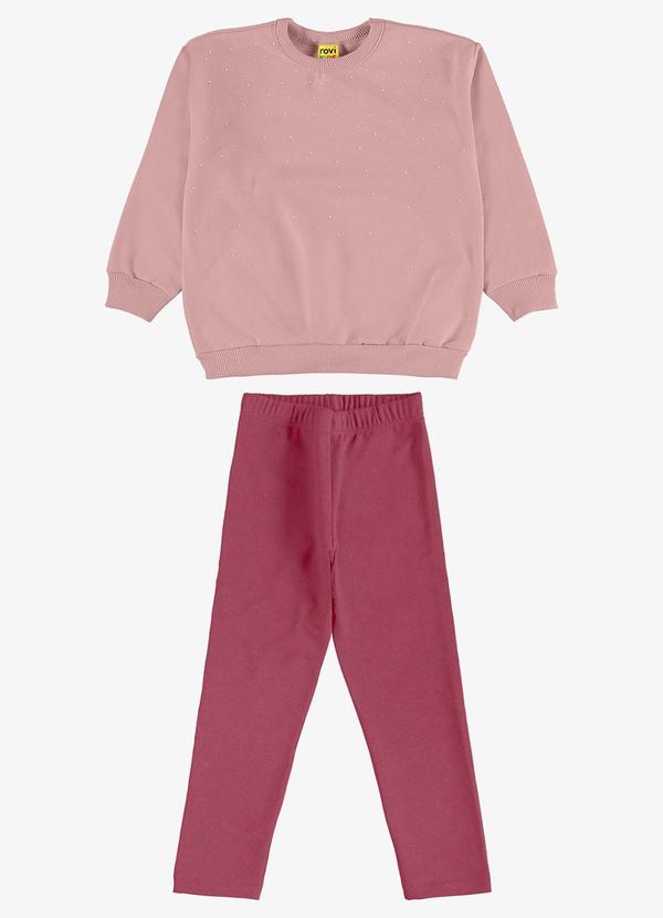 Conjunto Blusão com Legging Rosa