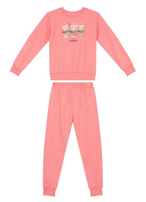 Conjunto Blusão e Calça Bebê Menina Rosa