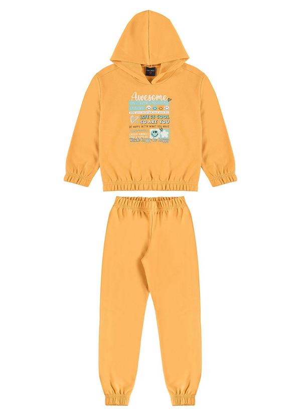 Conjunto Blusão e Calça Infantil Laranja