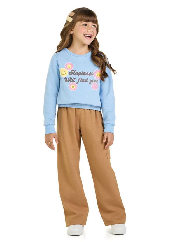 Conjunto Blusão e Calça Jeans Azul